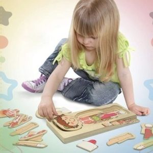 Educational Anatomy kids layered wood puzzle - new